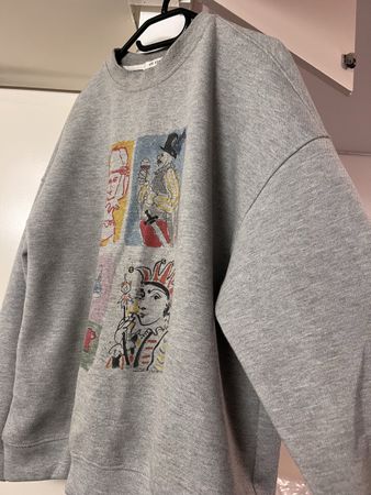 Artist-Printed Crew Neck Sweatshirt