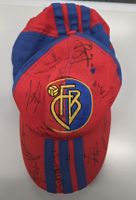 FC Basel Cap Adidas rot blau mit Autogrammen signiert