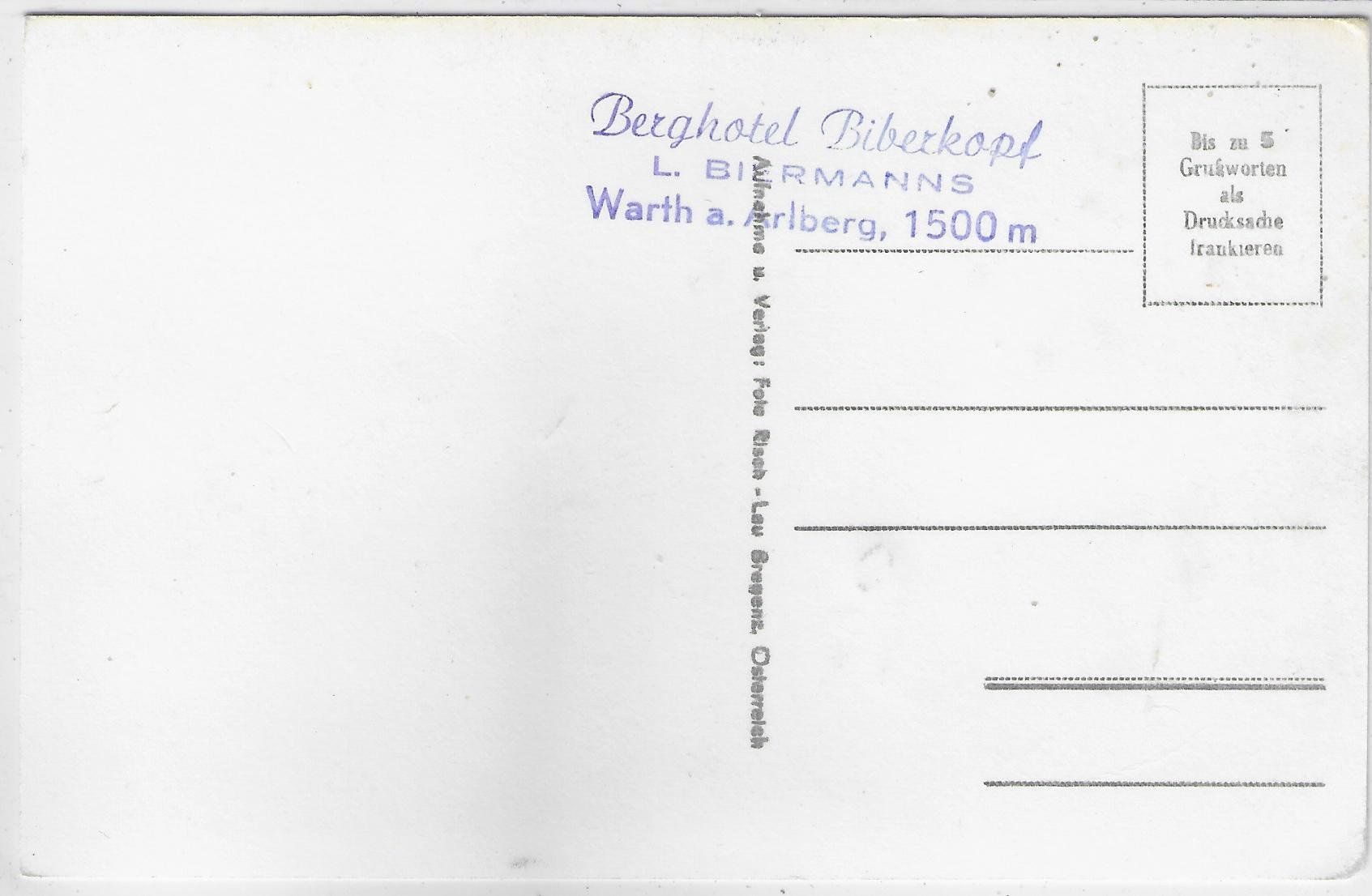 Cartoline postali: Warth a.A. gegen Wartherhorn - Vorarlberg – Usato da Ettingen venduto da Kartenplanet 1