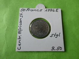 Central African States 1986 E, 50 Francs    stgl