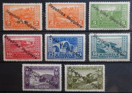 Albanien Kat. 118-125 * 1925 Kat. 20 Euro