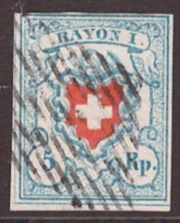 Alle Briefmarken: # 13 --- RAYON I – Gebraucht aus Dübendorf von Piero2