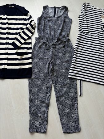 3 Damenkleider Set Grösse S gestreift Jumpsuit Kleid Cardiga