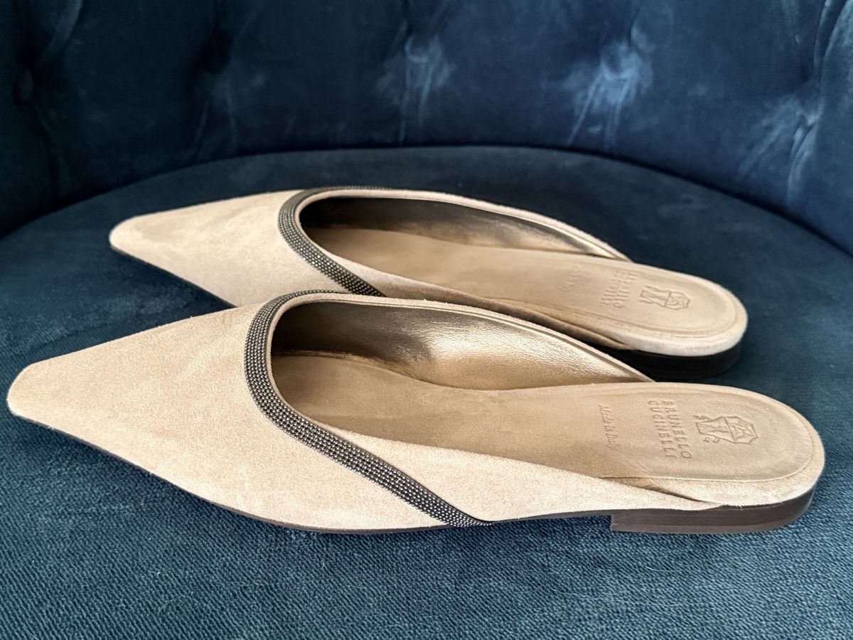 Brunello Cucinelli Damenschuhe: Mules donna Brunello Cucinelli camoscio beige – Gebraucht aus Lugano von fer_ckb9 7