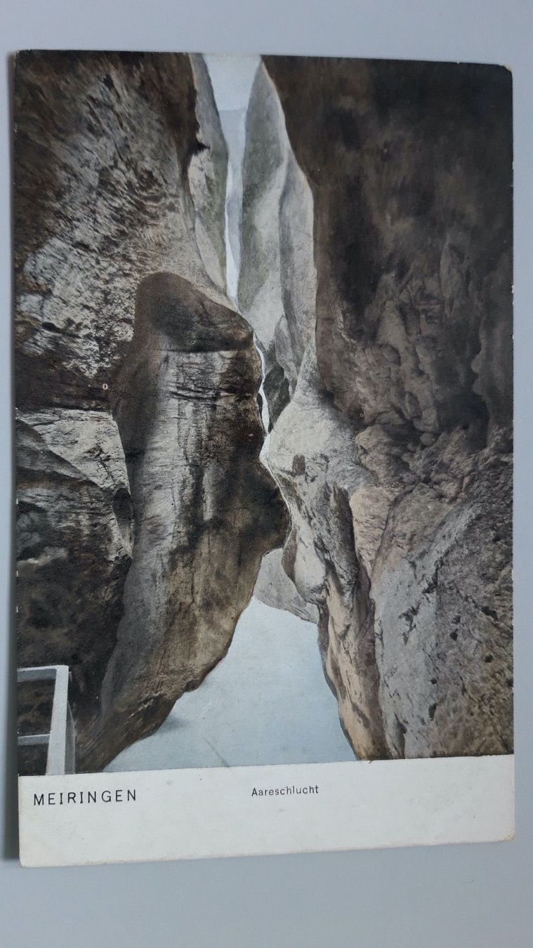 Ansichtskarten: Meiringen Aareschlucht – Gebraucht aus Sargans von nicsam1815
