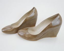 Colonys Damen Leder Pumps Wedge LP:239Fr/Taupe/Neu/Gr.41