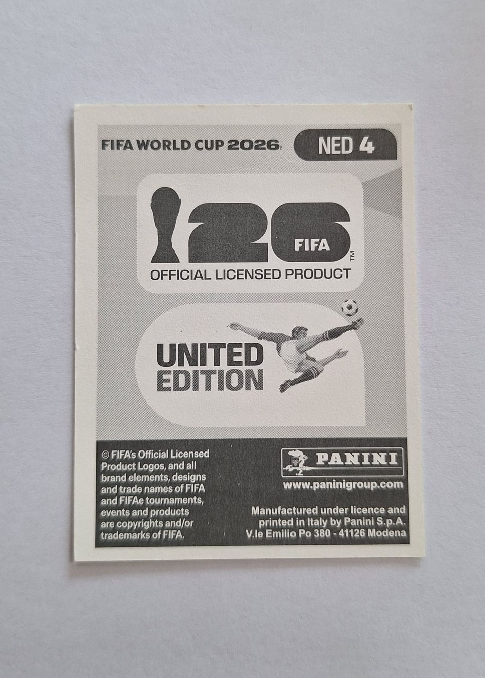 Panini Carte collezionabili: Panini Micky Van De Ven NED 4 – Nuovo (secondo la descrizione) da Romanens venduto da Crocette 1