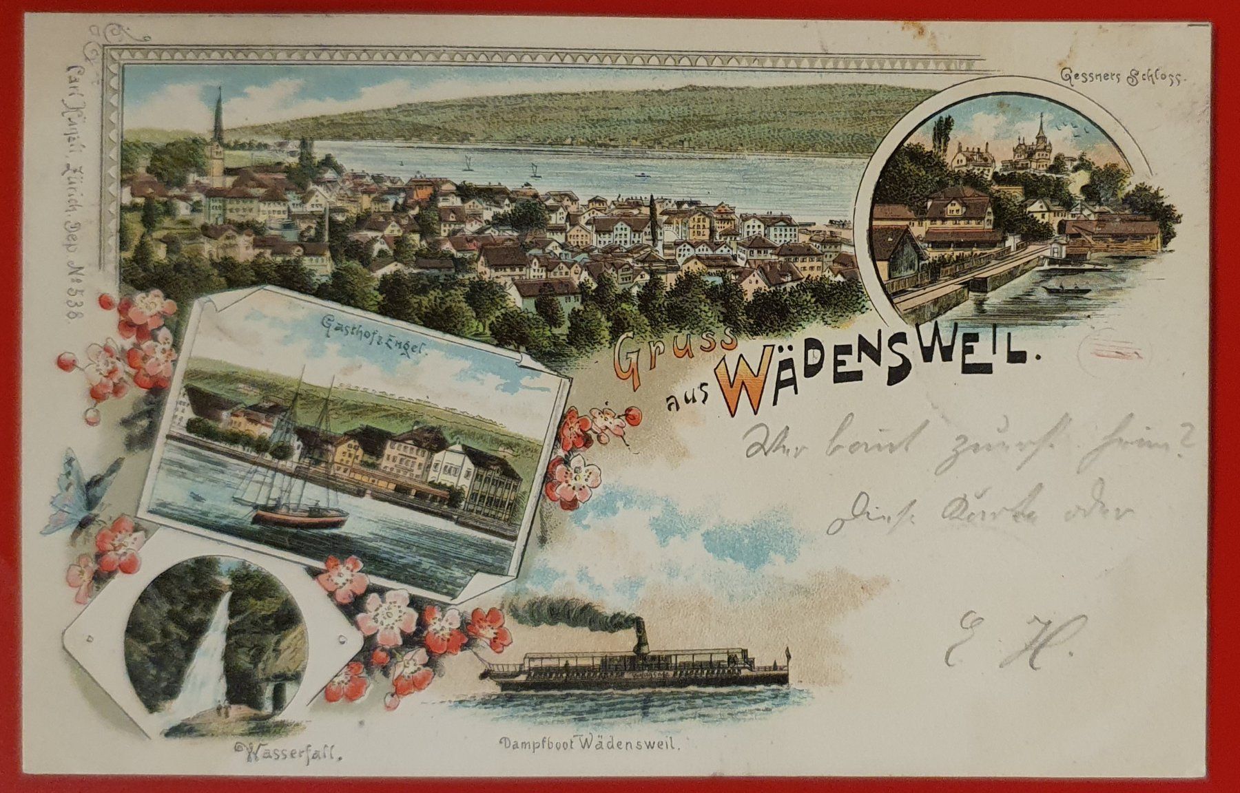 Cartoline postali: Gruss aus Wädenswil 1898 – Usato da Kreuzlingen venduto da Rschweiz1