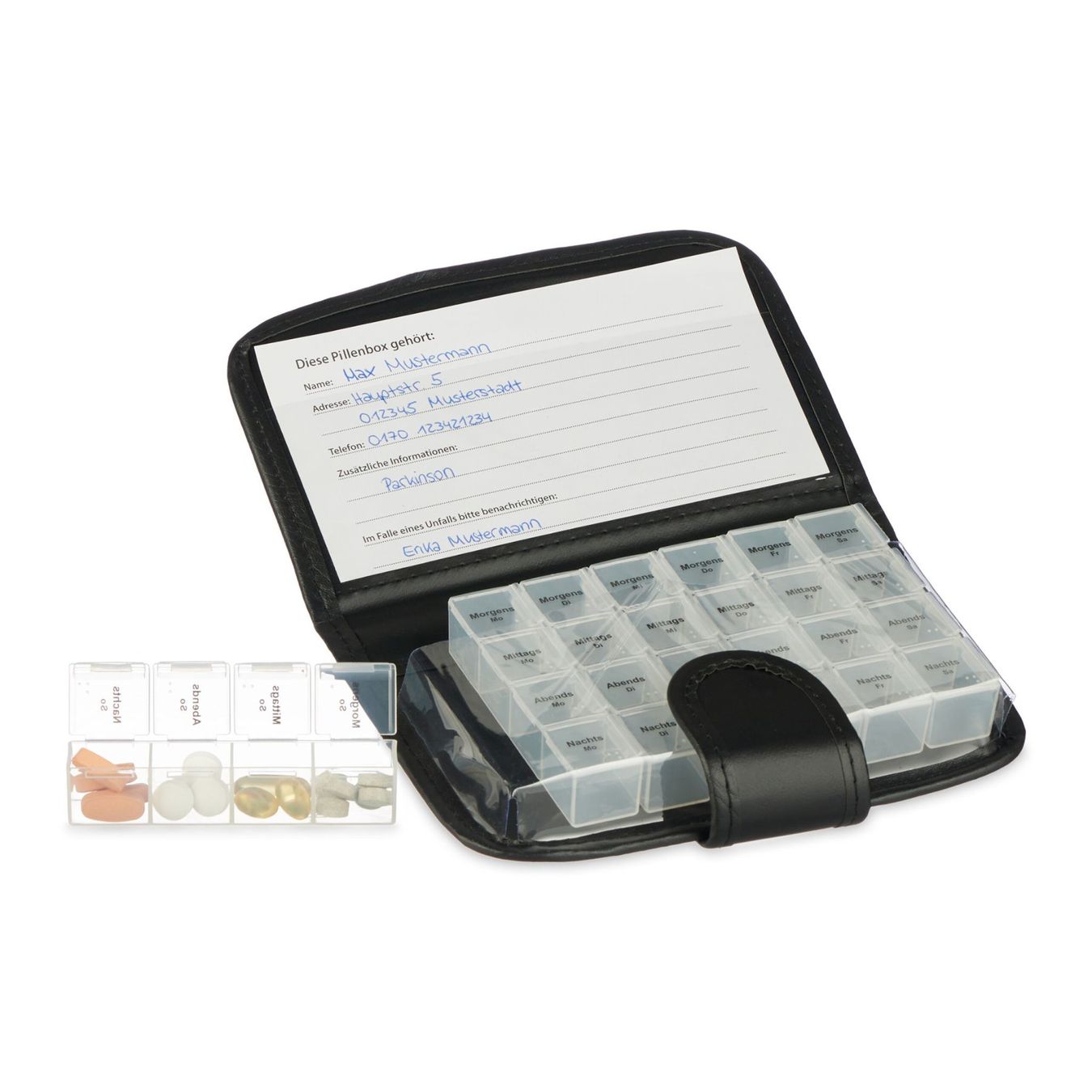 Altro in Cosmetici & Cura: TABLETTENBOX 7 TAGE MIT ETUI durchsichtig – Nuovo e nell'imballaggio originale da Gerlafingen venduto da Tsuru
