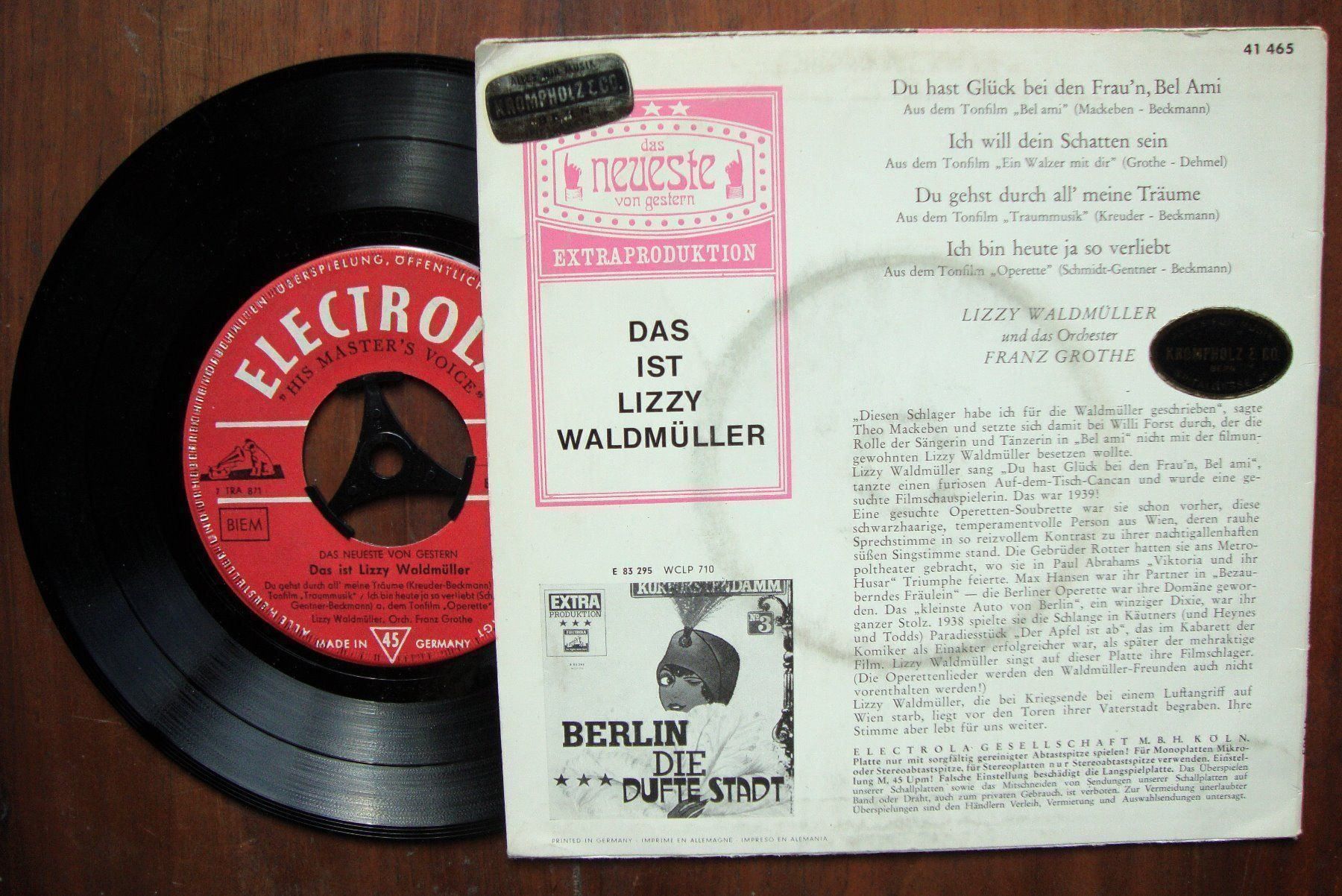 Dischi in vinile: LIZZY WALDMÜLLER - BEL AMI – Usato da Bern venduto da Uli_10_11 1