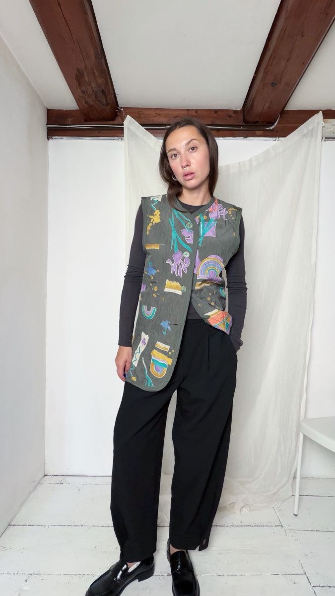 Gilets & Westen: 80s 90s vintage patchwork vest – Gebraucht aus Knonau von Grapesvintage 1