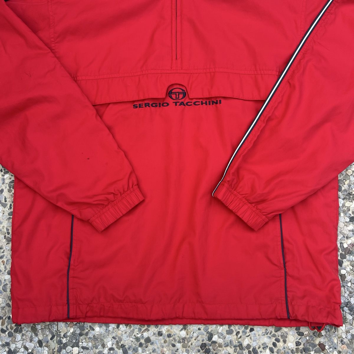 Vestes: Vintage Sergio Tacchini Red Pullover Jacket – D'occasion à brent par fukusapes 3