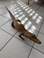 Krokodil Figur braun ca. 50 cm guter Zustand