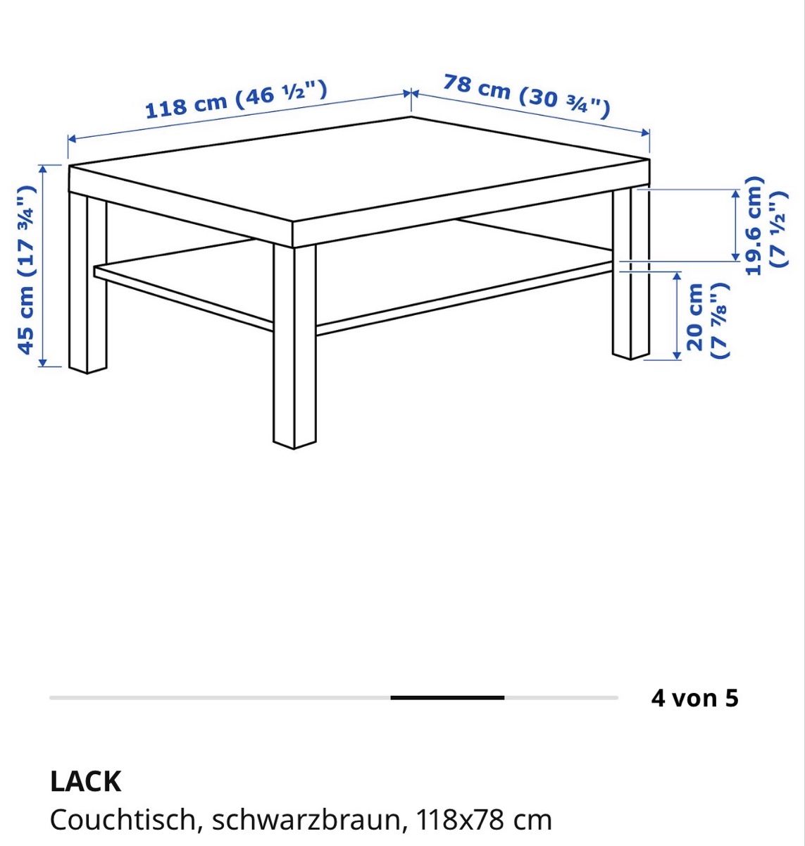 Ikea Tische: IKEA Lack schwarz 118x78x45 – Gebraucht aus Wermatswil von taz_2nsf 1