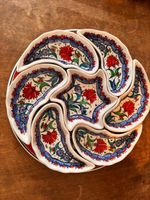 Keramik Geschirr Set, handbemalt, aus der Türkei, Neu