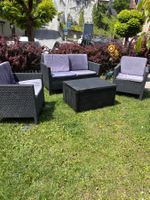 Gartenlounge Set, Polyrattan mit verstau Möglichkeiten