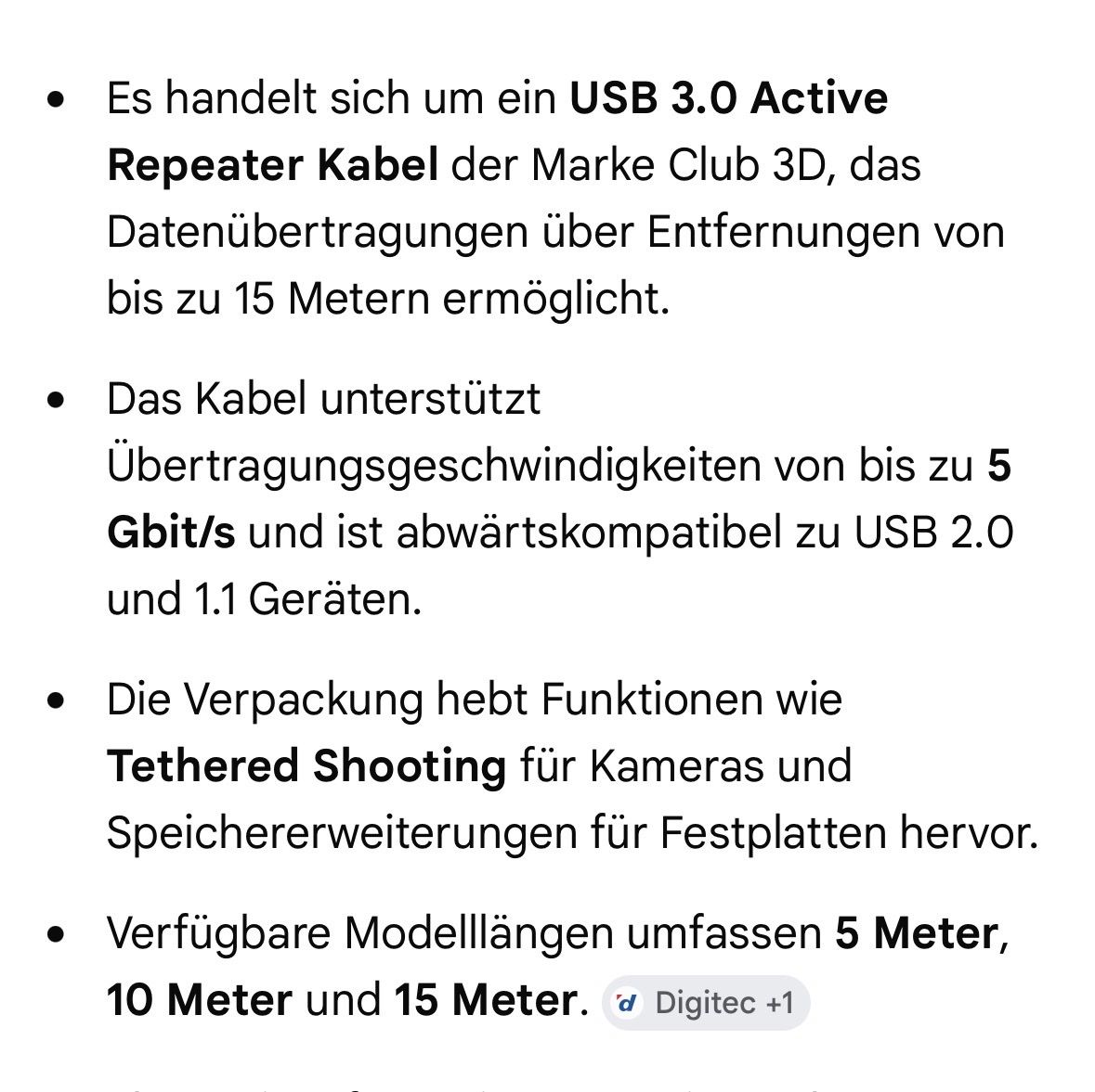 Kabel: USB 3.0 Active Repeater Kabel 15m 1x gebraucht – Gebraucht aus Kandersteg von Rosagima 1