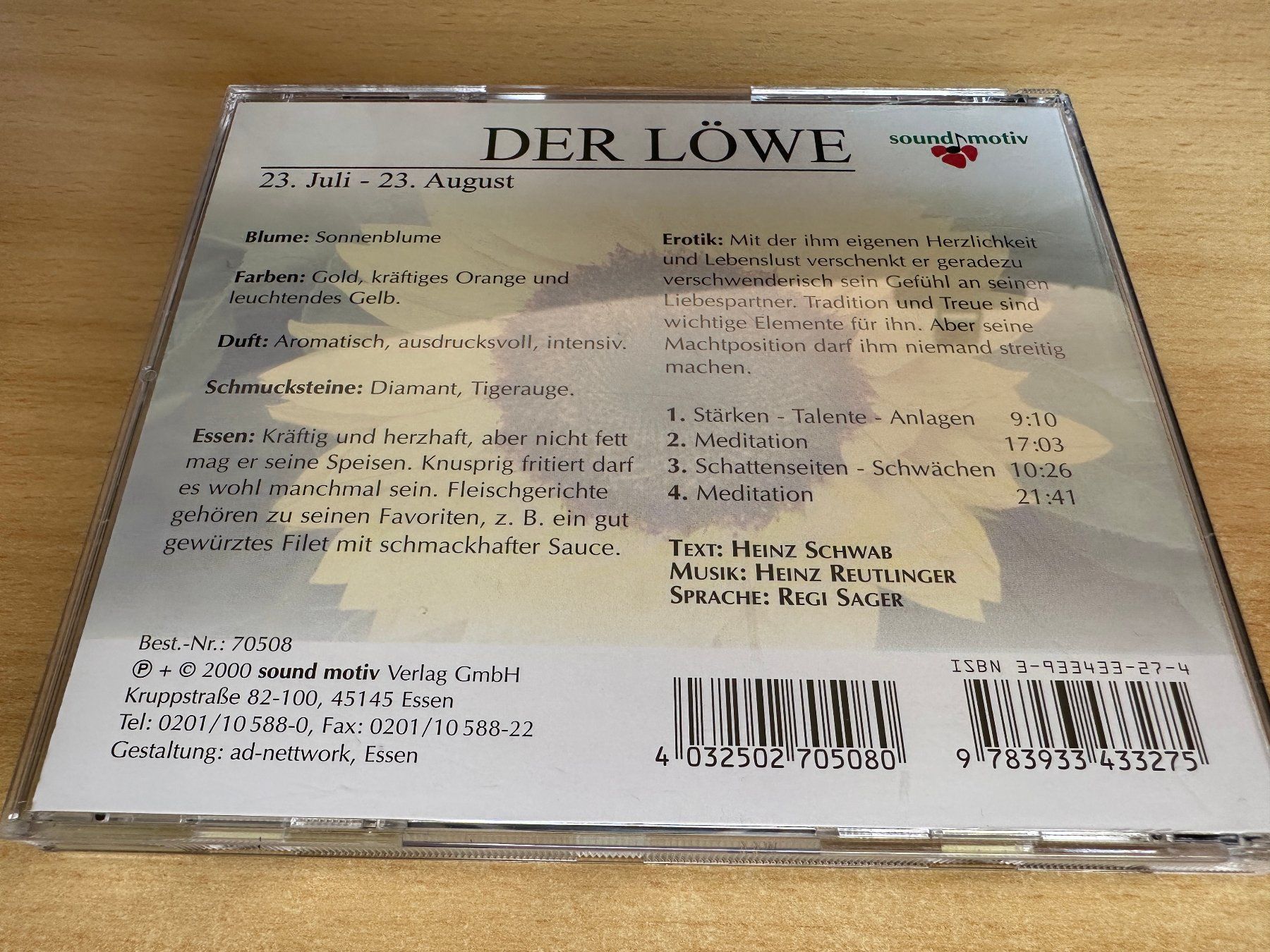 CD: E5 Der Löwe - die Sonnenblume – Usato da Rikon im Tösstal venduto da Alpenmutz 1