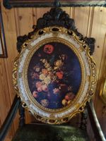 Beeindruckendes grosses Blumenstillleben im Barockrahmen