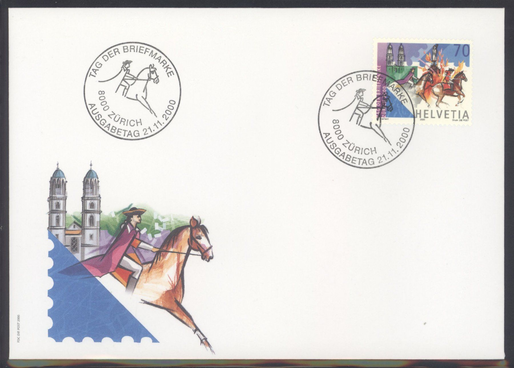 Tutti i francobolli: 2000, FDC, Sondermarke Tag der Briefmarke – Usato da Willisau venduto da Vollstempel