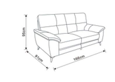 Conforama Divani: Zweisitzer Ledercouch Breite 1.66 m – Nuovo e nell'imballaggio originale da Dübendorf venduto da Jolenia 1