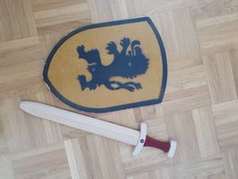 Jeu Épéé et bouclier de chevalier en bois d'occasion