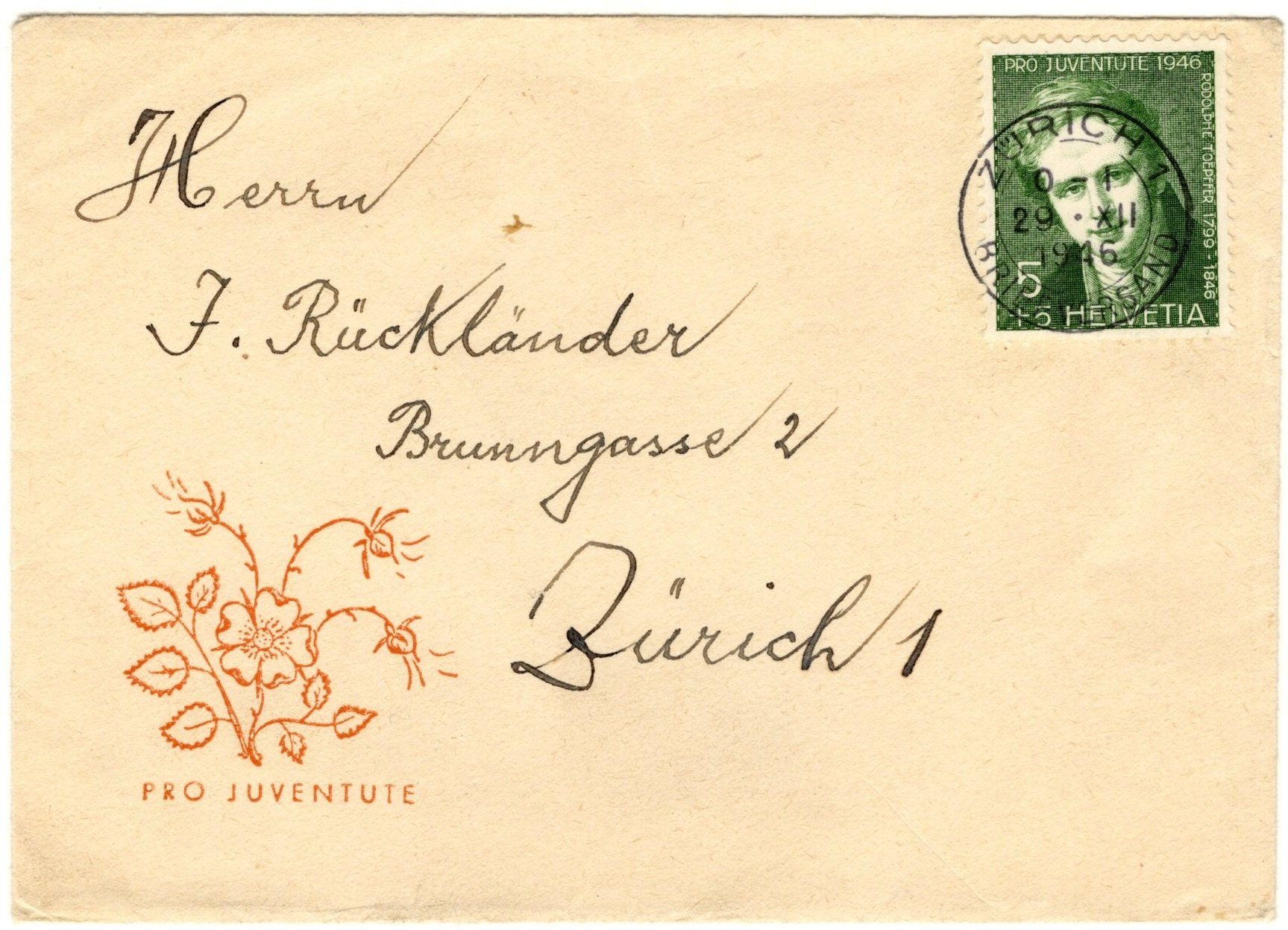 Tous les timbres: Pro Juventute Briefli von 1946 – D'occasion à Eglisau par Chperfins