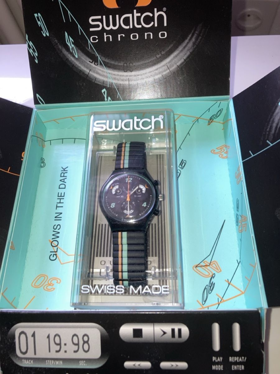 Swatch Orologi: Swatch Chrono CD-SPIELER neu – Nuovo e nell'imballaggio originale da Wetzikon ZH venduto da Kohle3 2