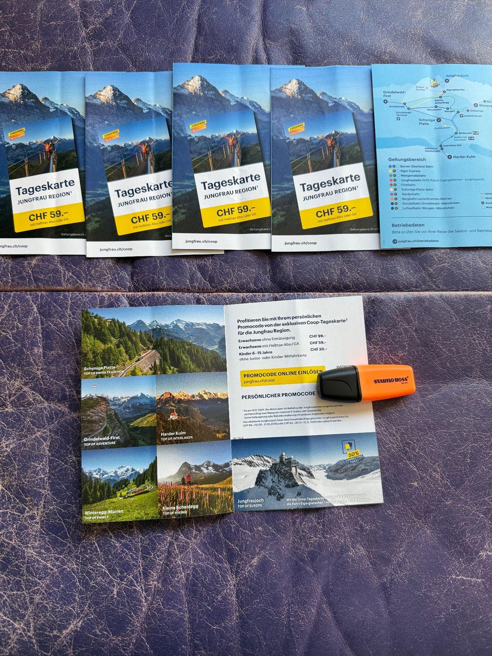 Buoni: 6 TAGESKARTE CODE Jungfrau Region SIEHE BILD – Nuovo e nell'imballaggio originale da Henggart venduto da blacky_luke