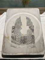Vintage Kunstplatte, Stein Lithographien, Rarität!
