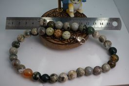 Ozean Achat    Kette mit Verschluss        ab 5.- Auktion