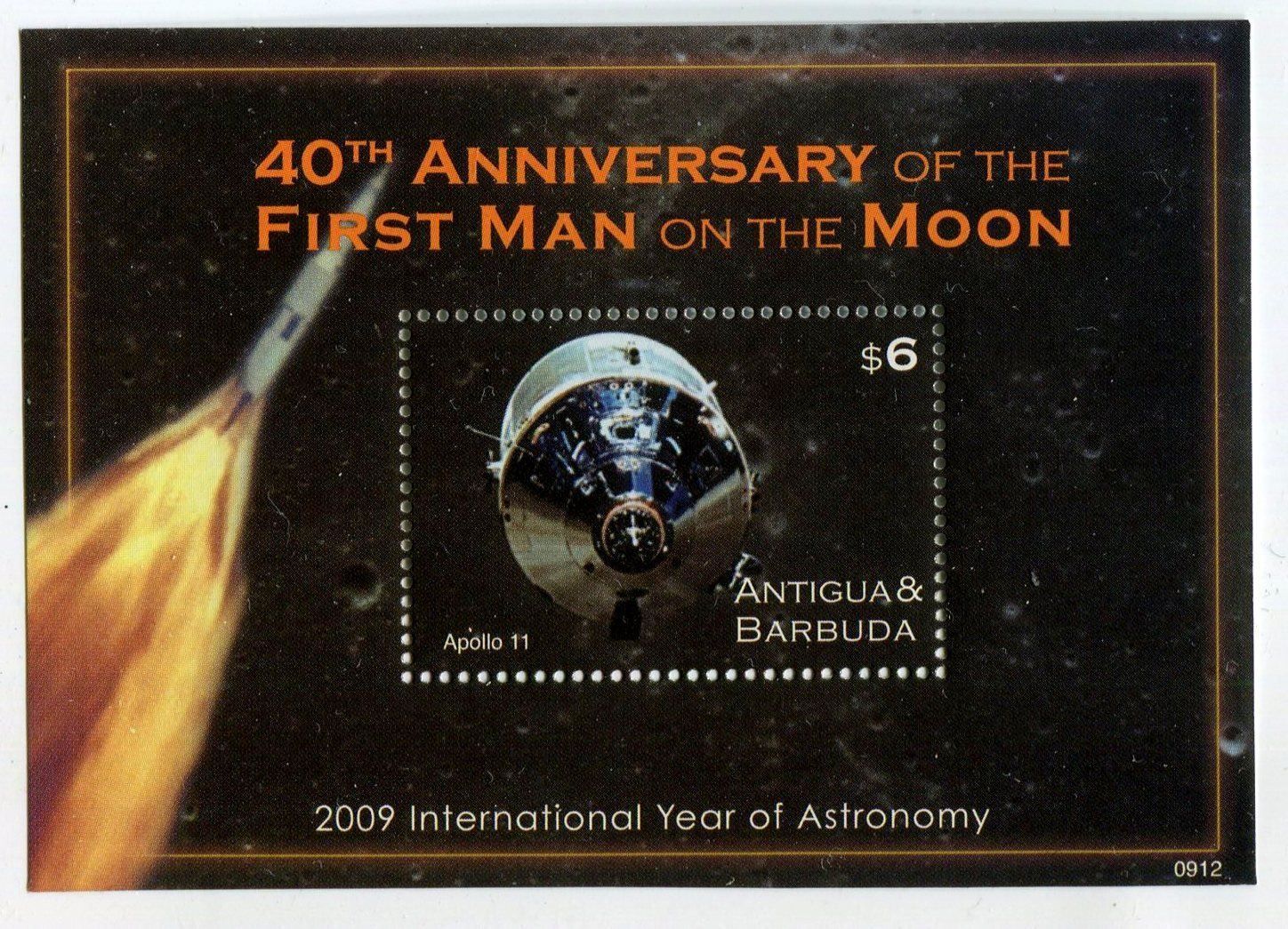 Alle Briefmarken: Block "Apollo 11". Antigua und Barbuda. – Neu und originalverpackt aus Basel von Butsch5