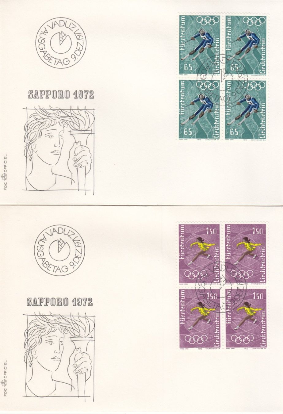 Tutti i francobolli: LBK 487 - 490 im 4er-Block FDC – Usato da Bürglen TG venduto da StampGraf 2