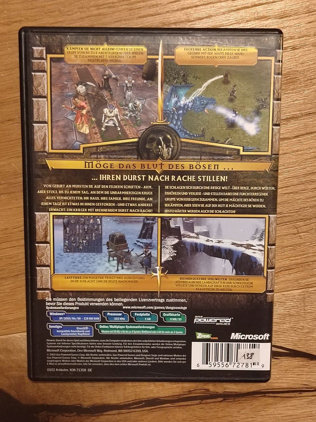 Jeux: Dungeon Siege 2002 PC DE – D'occasion à Fribourg par Nooky 1