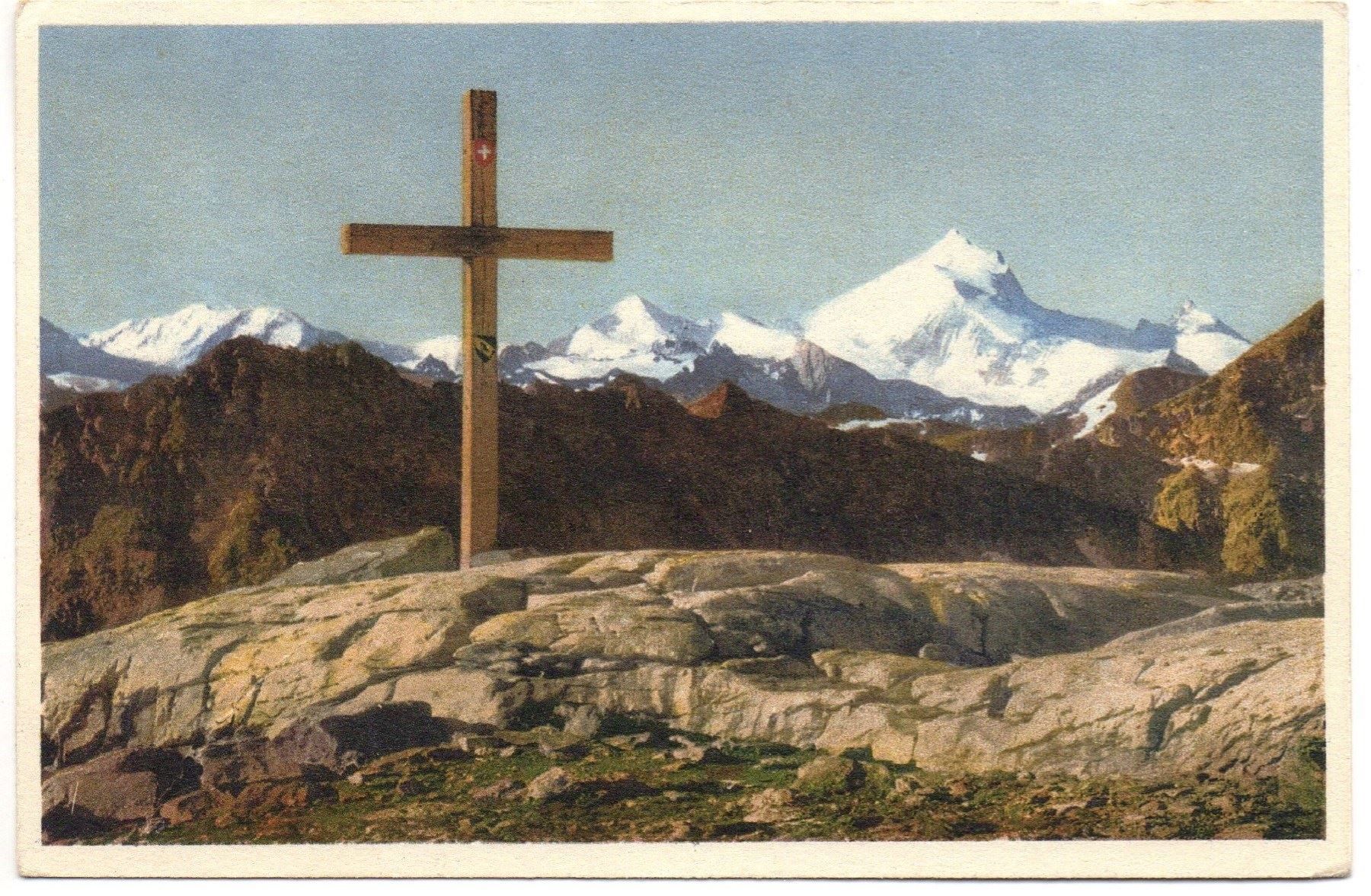 Cartoline postali: LÖTSCHENTAL Bergkreuz am Lötschenpass – Nuovo (secondo la descrizione) da Jona venduto da philajona