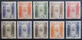 Togo Franz. Kolonie Porto Kat. 38-47 * 1947