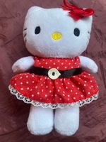 Hello Kitty Plüschtier mit rotem Kleid Stofftier 18 cm