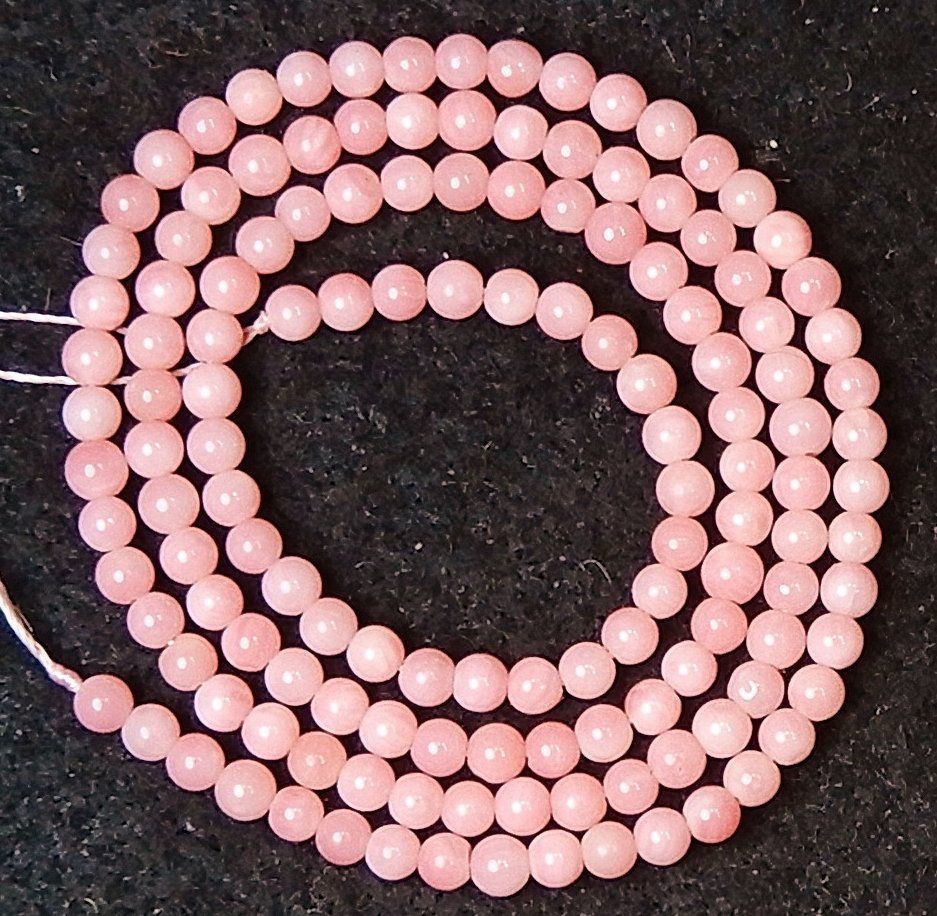 Catenine: 1 Strang echte rare Engelshaut-Korallen Perlen 3 mm – Nuovo (secondo la descrizione) da Müllheim Dorf venduto da GUENI01