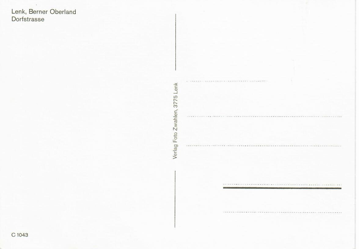 Cartoline postali: Lenk – Usato da Hochdorf venduto da Ziegel-16 1