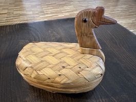 Ente Stroh Rattan Korb Hause Ornament