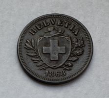 1868 1 Rappen vz-unz