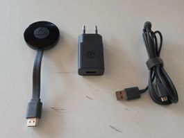 Google Chromecast NC2-6A5 mit Netzteil und Kabel