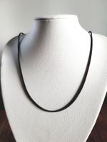 Halskette schwarz Edelstahl - Schlangenkette 1.5 mm - 50 cm