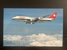 Carte postale Swissair Boeing 747-357 bon état