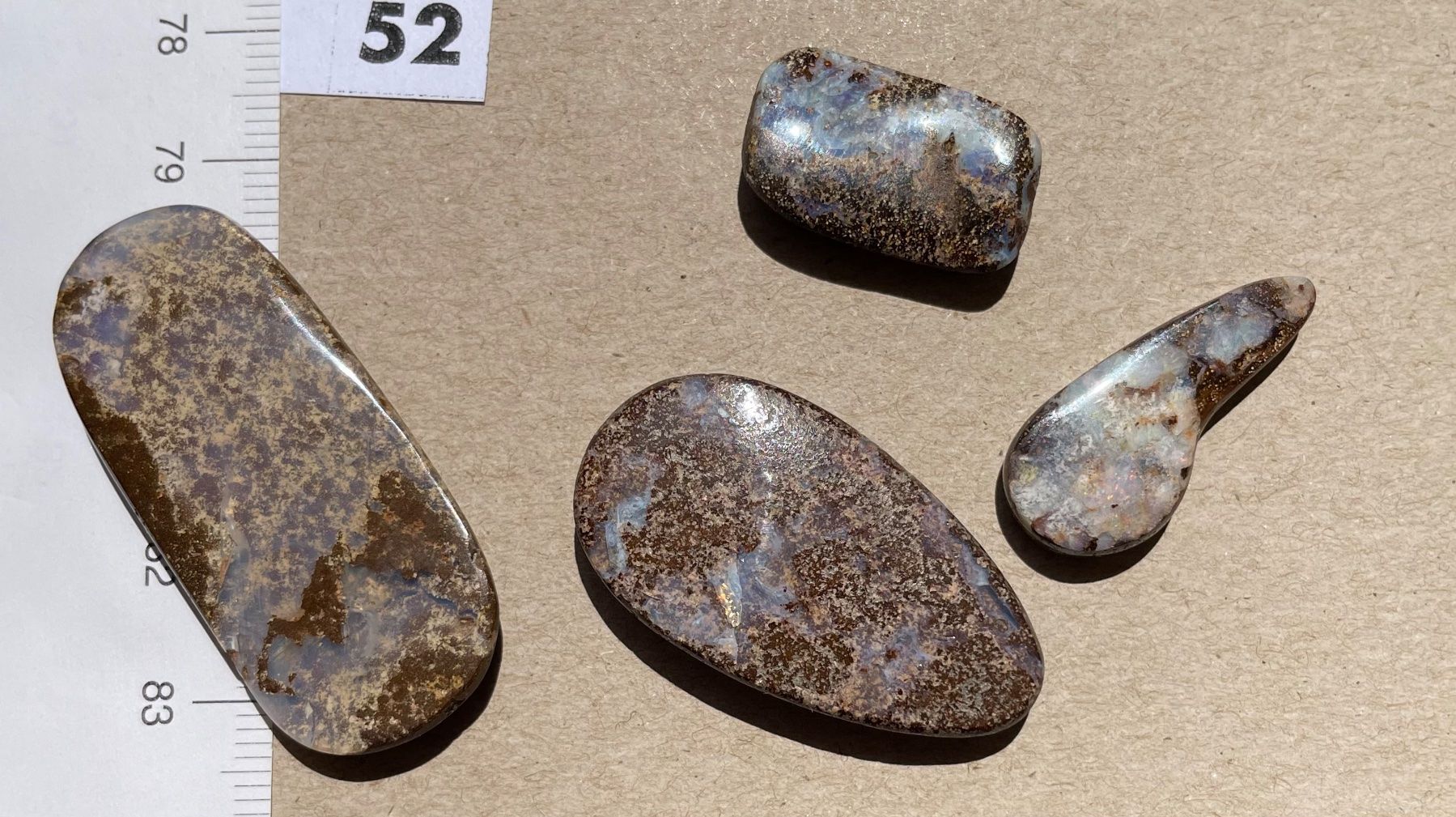 Fossilien: 4 Cabochon Opal echt  neu gross       TOP Geschenk Idee – Neu und originalverpackt aus Leuggern von gemshow 5