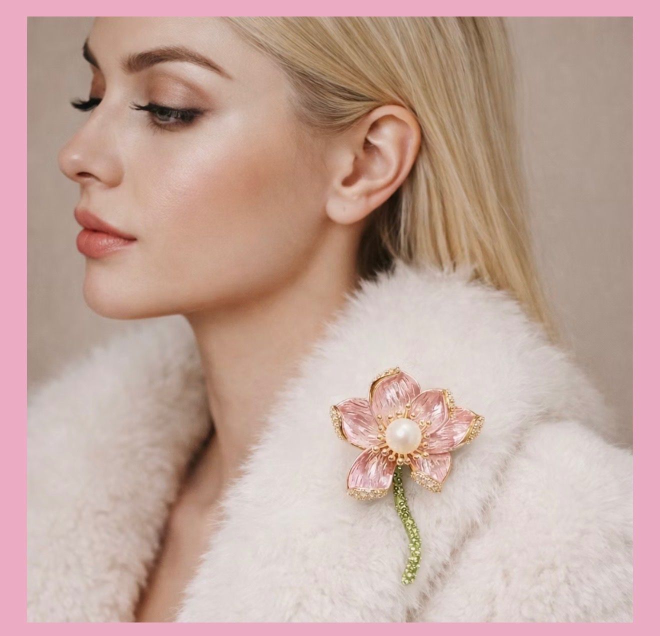 Broches & Aiguilles: Broche Fleur Rose – Neuf avec emballage d'origine à St-Maurice par Sandrinette123 3