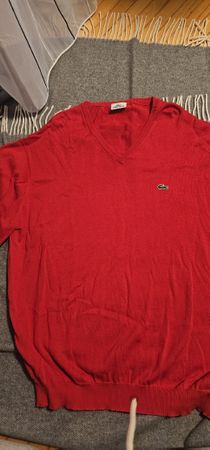 Lacoste Herrenpullover, Grösse XL, rot, Baumwolle Top Zustan