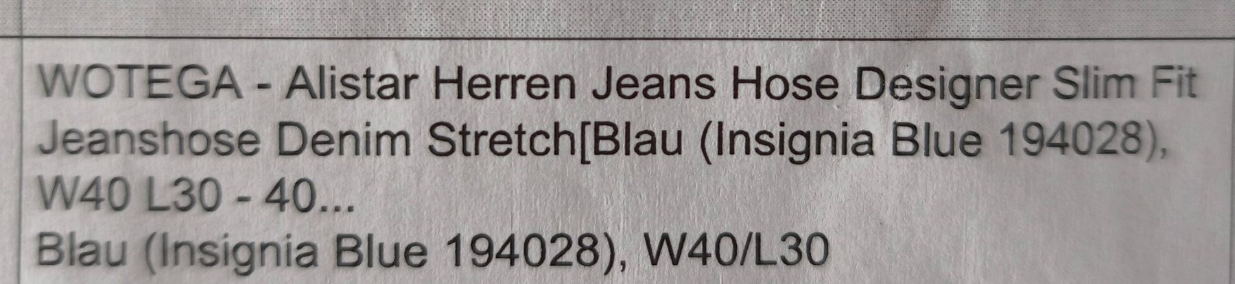 Jeans: Herren-Jeans W40 L30 – Nuovo e nell'imballaggio originale da Recherswil venduto da koh_blr6 4