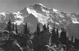 Schynige Platte (BE) Bahn und Blick auf die Jungfrau