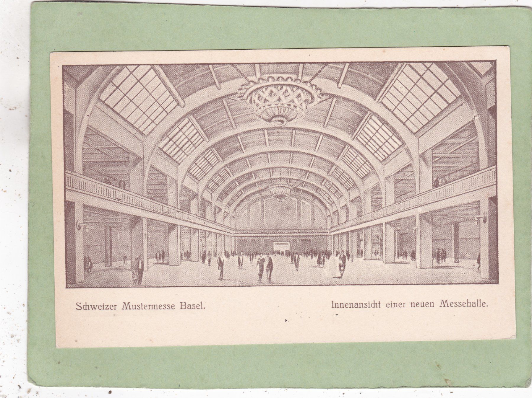 Ansichtskarten: Basel Schweizer Mustermesse Innenansicht neuer Messehalle – Gebraucht aus Herisau von Lisegrat2008